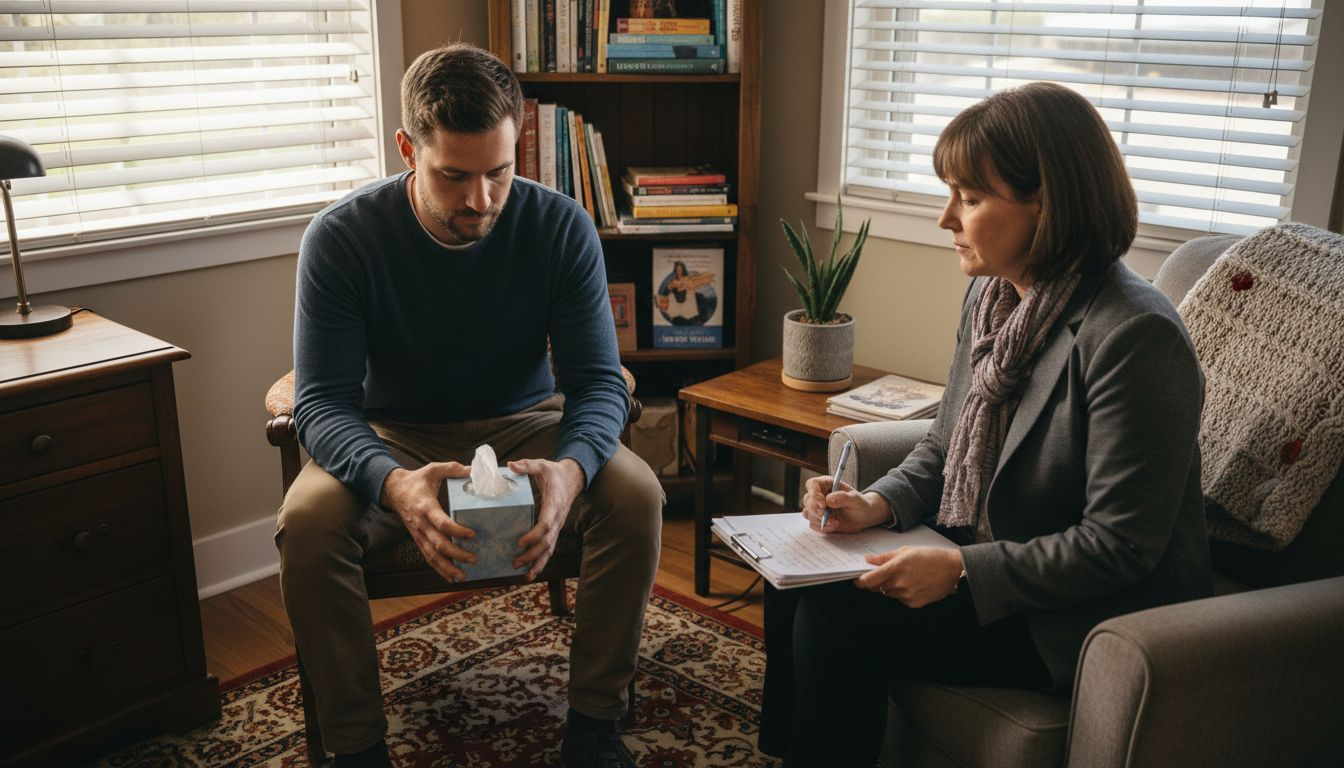 Counseling session for emotional trauma support