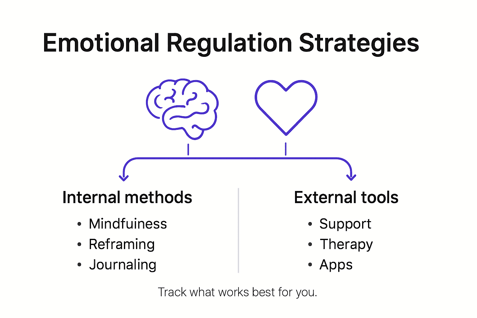 Infographic highlighting emotional regulation strategies