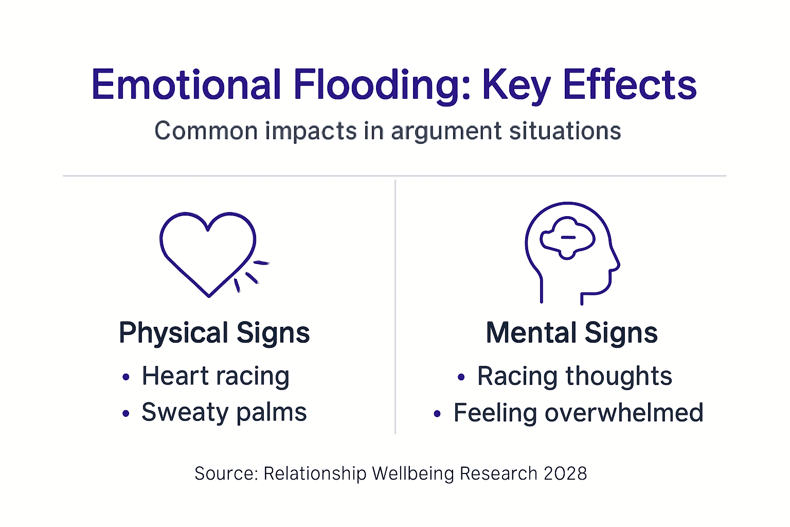 Infographic showing effects of emotional flooding