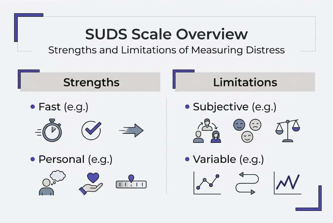 Infographic SUDS strengths and limitations list