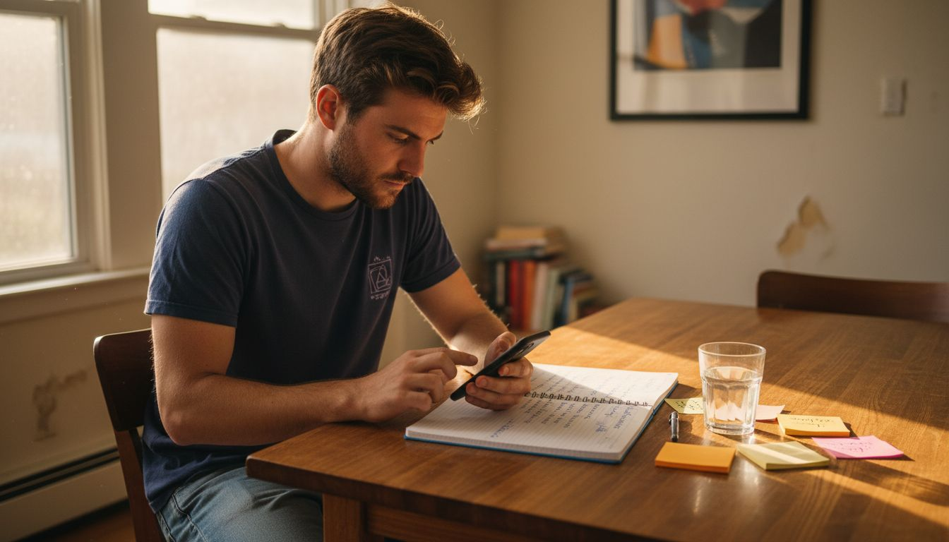 Man preparing for therapist consultation