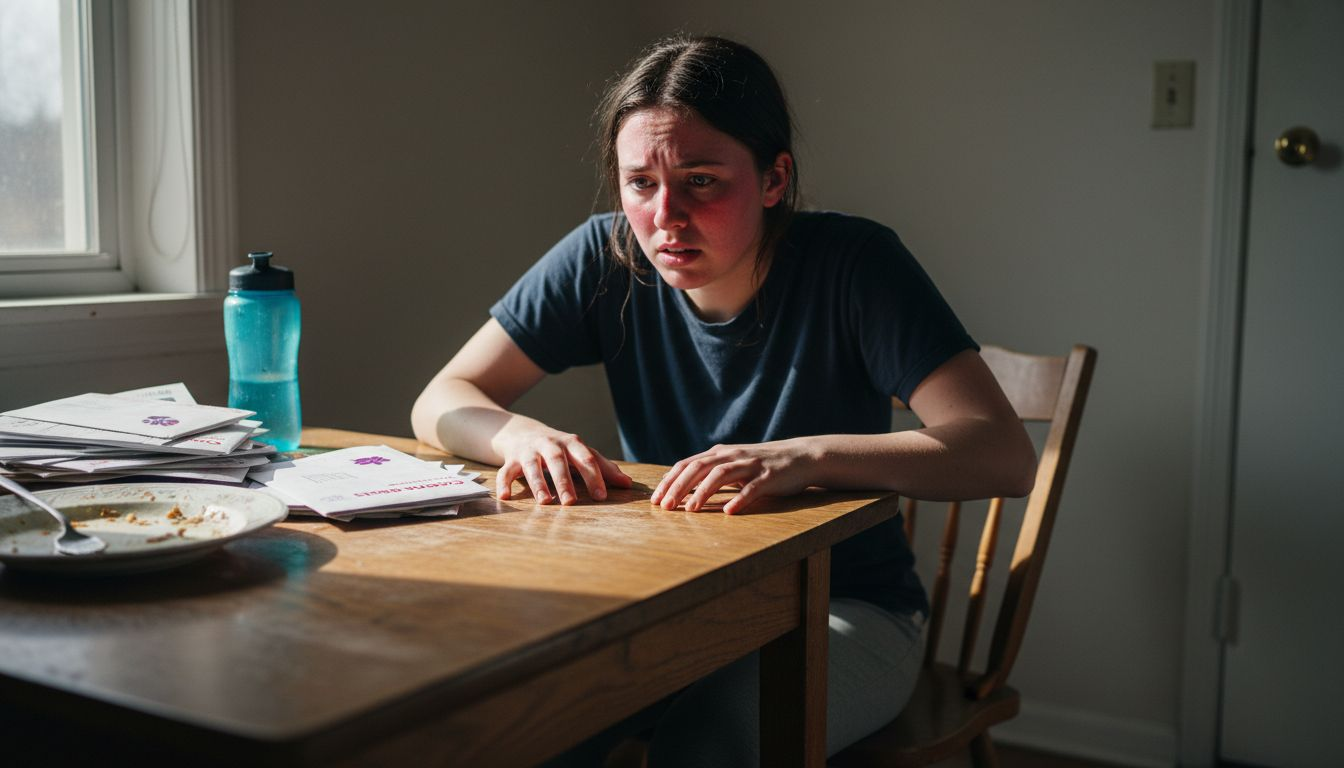 Woman displaying signs of emotional flooding