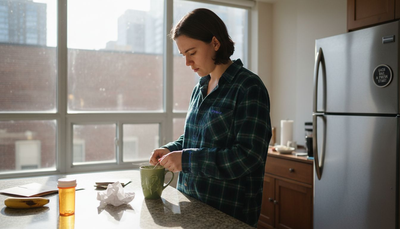 Woman preparing morning routine for emotional health
